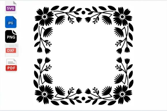Floral Corner Frame SVG Cut File