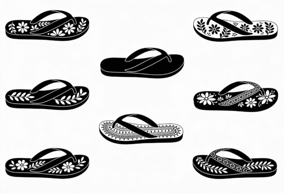 Floral Flip Flop SVG Bundle