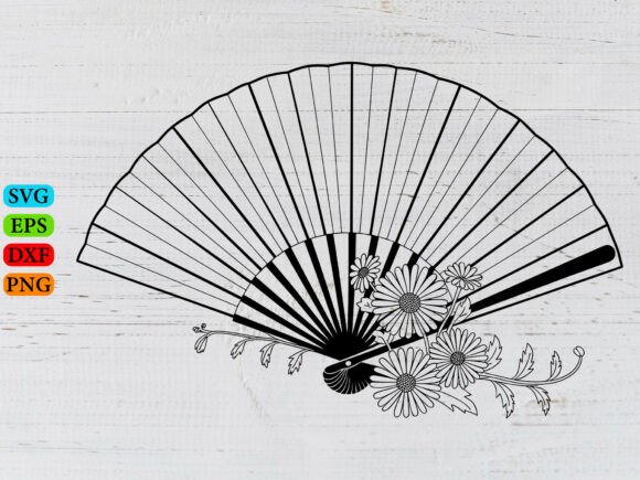 Floral Hand Fan Svg, Hand Fan Clipart