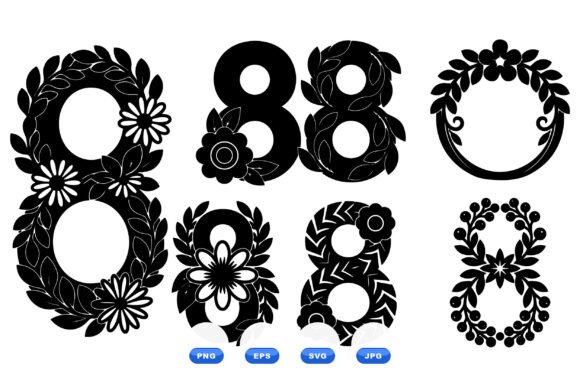 Floral Number Eight SVG Set Review
