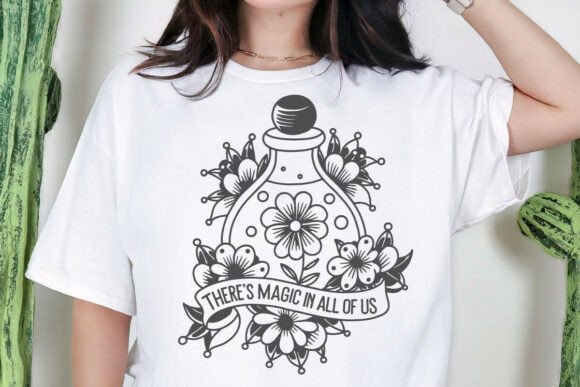 Floral Potion Bottle SVG, Inspirational