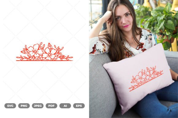 Floral Wall Decor SVG Clipart