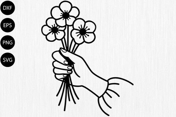 Minimal Floral Design, Flower Svg