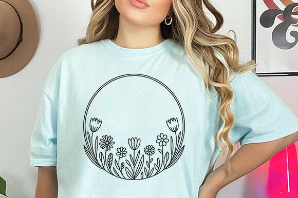 Minimal Floral Design, Flower Svg Retro S